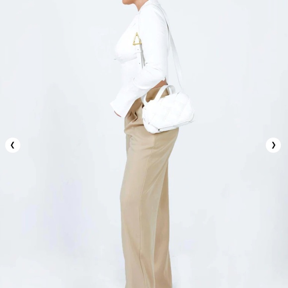 Princess Polly Archer Pants Taupe Size 8 - Picture 4 of 4